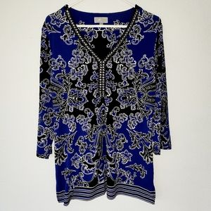 JM Collection Top Size Large Beaded Soft